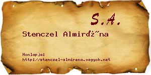 Stenczel Almiréna névjegykártya